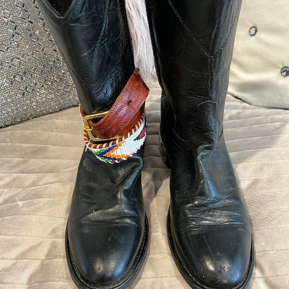 Old West Shoes - Old West Women's BLACK  Western Boot Size 8